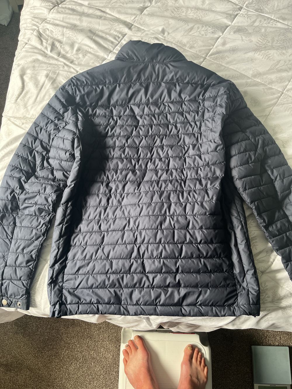 Jack and Jones quilted puffer jacket with stand collar and snap pockets